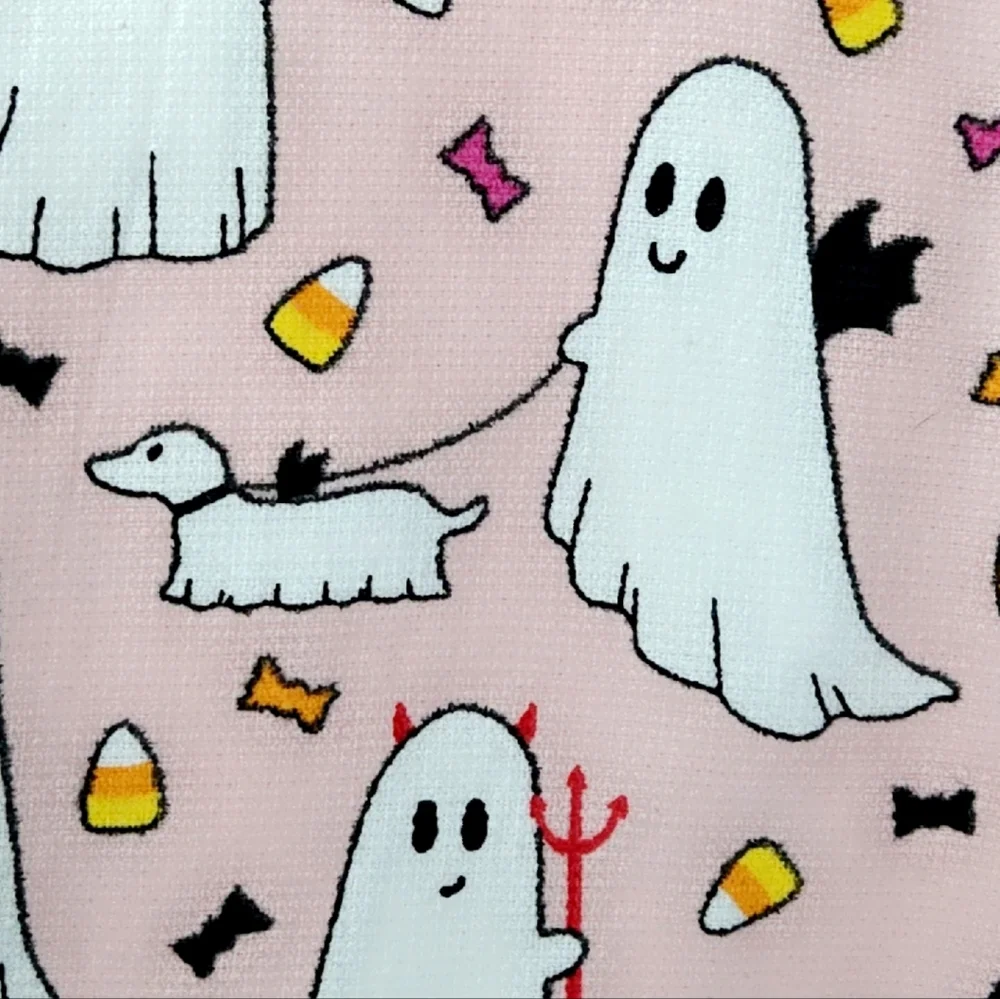 Ghost Walking Dog Pink Kitchen Hand Towels Set Of 3